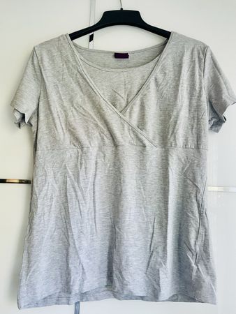 Stillshirt Umstands-Shirt Grösse 44/46, Grau Kurzarm Shirt