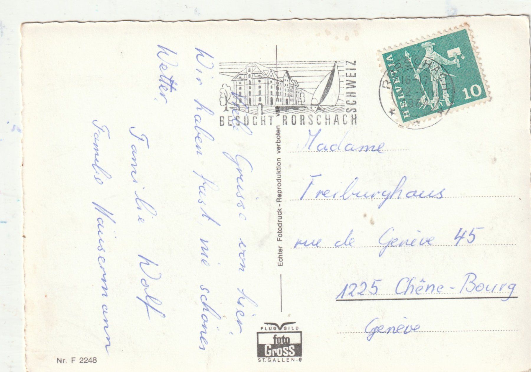 Cartoline postali: Rorschach. Alte Karte – Usato da Lumbrein venduto da made02 1