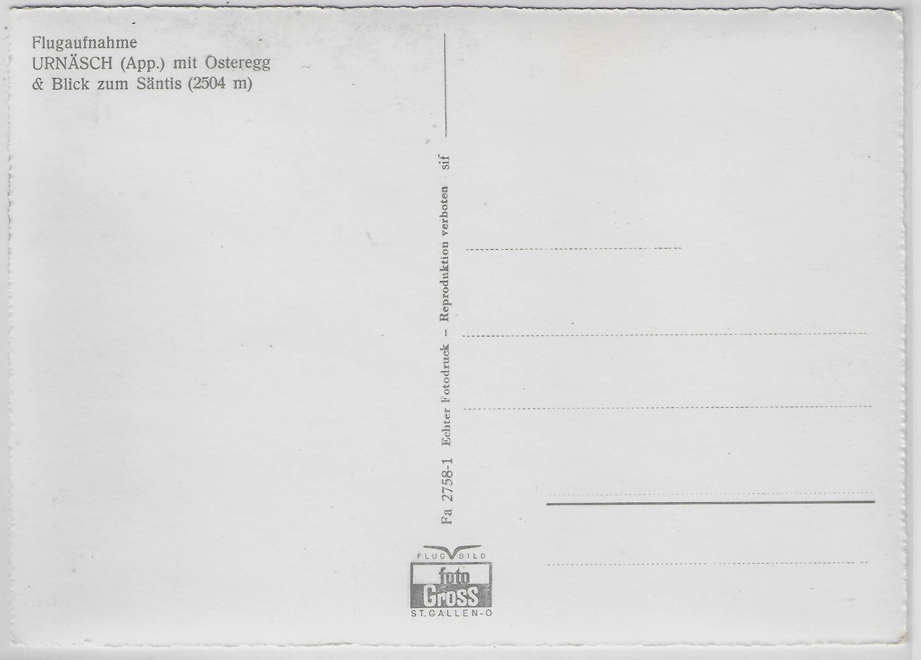 Cartoline postali: Flugaufnahme Urnäsch mit Osteregg & – Antico da Ettingen venduto da Kartenplanet 1