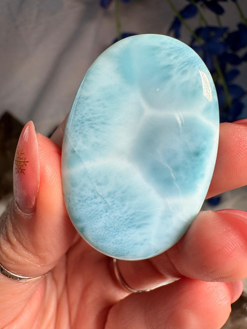 Minerali & Pietre curative: Larimar Cabochon – Nuovo (secondo la descrizione) da Neuheim venduto da m.hald 5