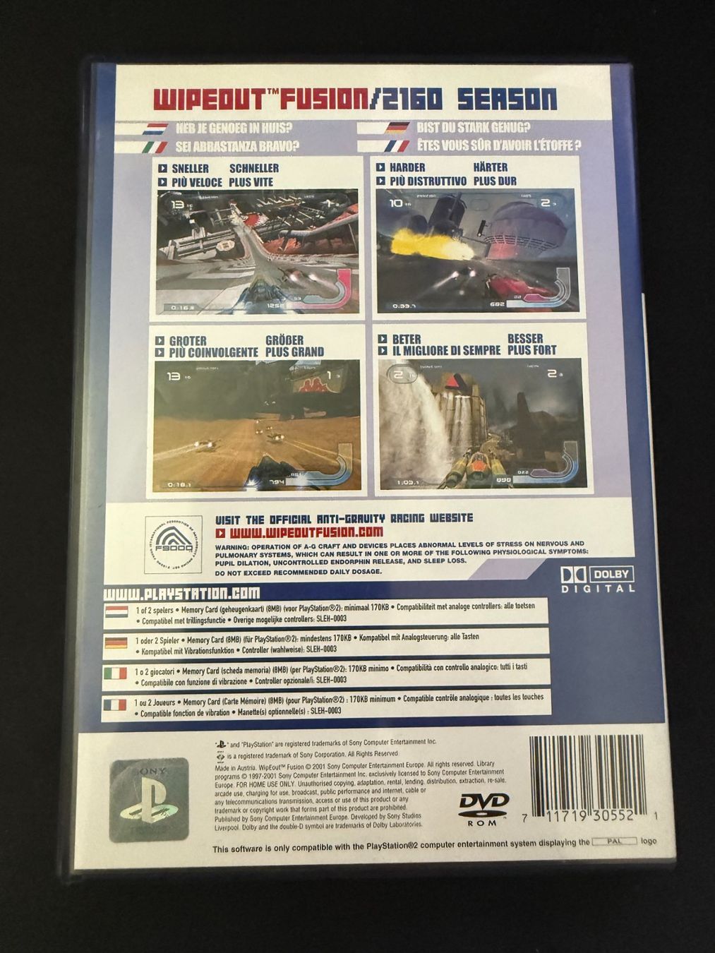 Sony Giochi: Wipeout Fusion - PS2 – Usato da Pont-de-la-Morge venduto da Darfal 2