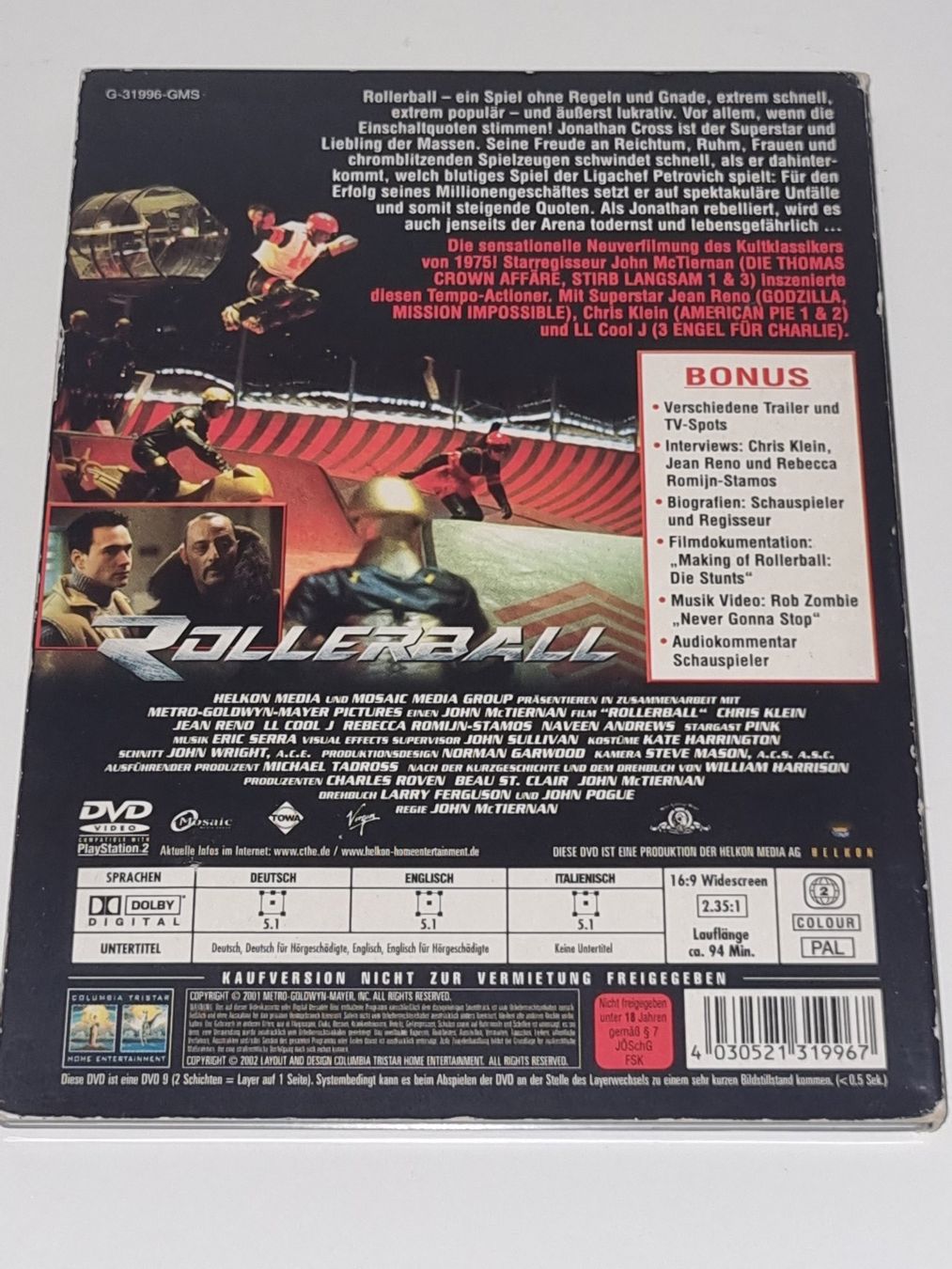Alle DVDs: DVD: Rollerball – Gebraucht aus Ehrendingen von Thomas_2 1