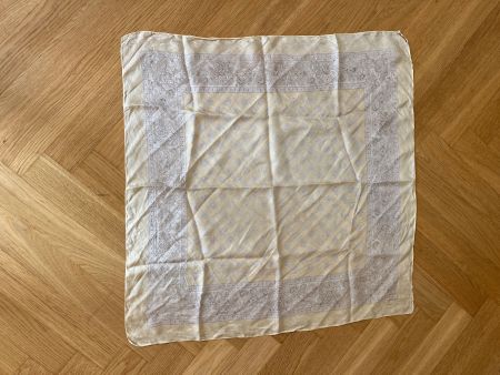 Vintage Seidenfoulard 85 × 85 cm – Paisley Beige Creme