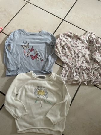 3 Langarmshirts Primark Gr. 98/104 mit süssen Motiven, Top!