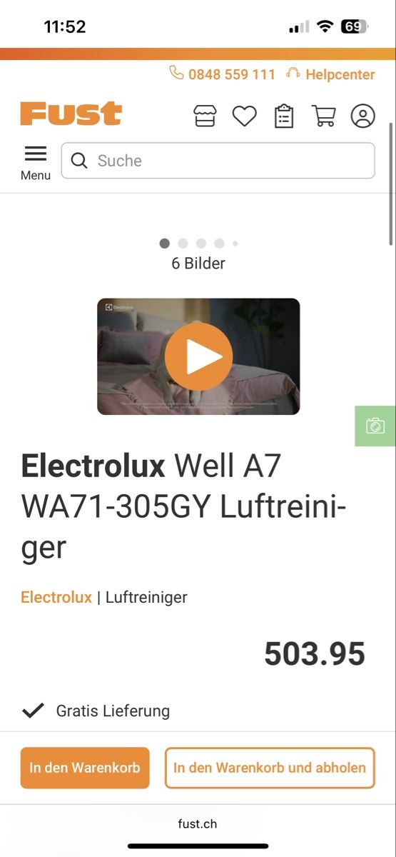 Electrolux Purificatori d'aria: Origianlverpackt Electrolux Performant Purification Well A7 – Nuovo e nell'imballaggio originale da Buttikon SZ venduto da Buecherwurm. 4