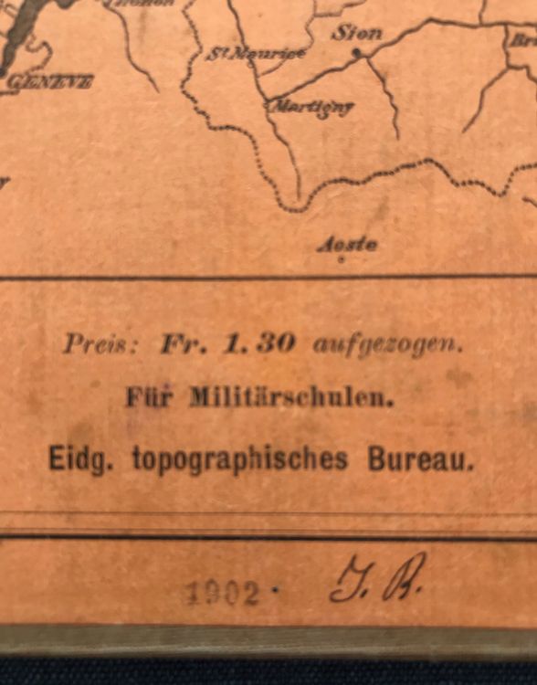 Generalkarte der Schweiz 1:250 000, Blatt lll,  1902 2