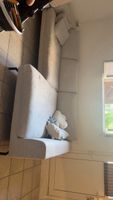 Ecksofa grau Stoff gute Zustand