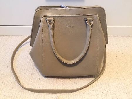 Handtasche Kunstleder nature braun schlamm