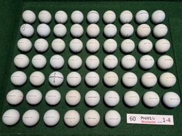 60 gebrauchte Golfbälle Titleist ProV1/x (sehr schön-mässig)