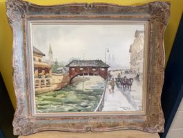 Gemälde Giulio Falzoni (1900–1978) Zürich 1949 Aquarell 