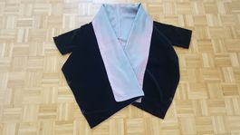 Schal aus Samt schwarz und blau
