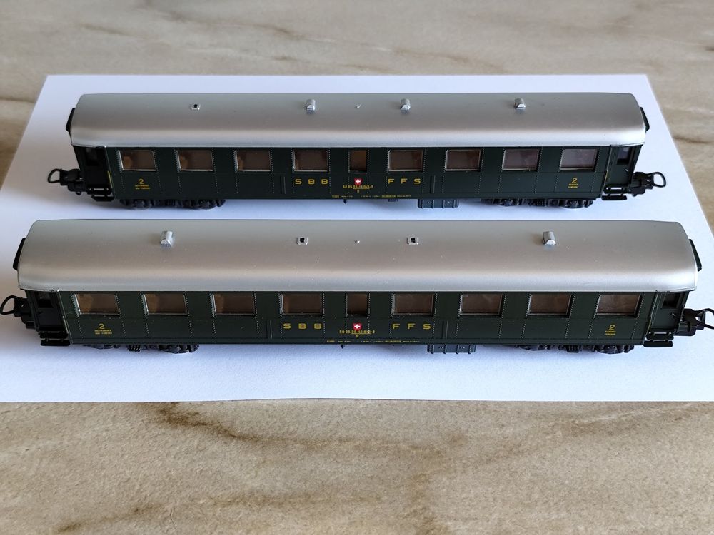 Lot 4 Wagons Voyageurs NS Lima HO – Réf 9303 – Échelle HO – Occasion