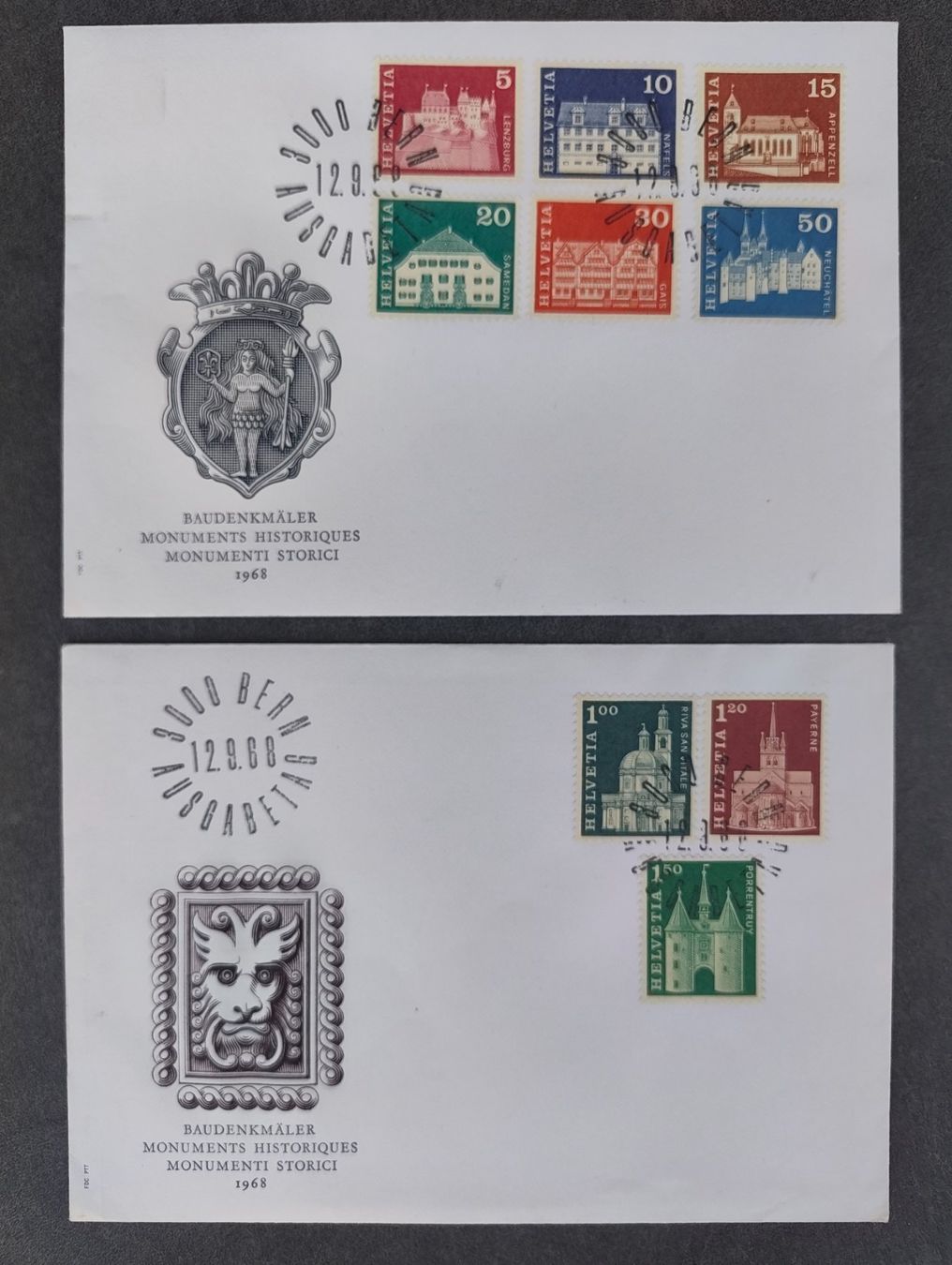 Tutti i francobolli: CH FDC 412-417, 419,420, 422 – Usato da Adliswil venduto da Swiss_Coolio