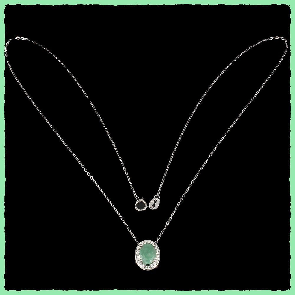 Ciondoli: EMERALD, Smaragd 925 Silber Anhänger mit Kette – Nuovo e nell'imballaggio originale da Oberglatt ZH venduto da Goldfee1 2