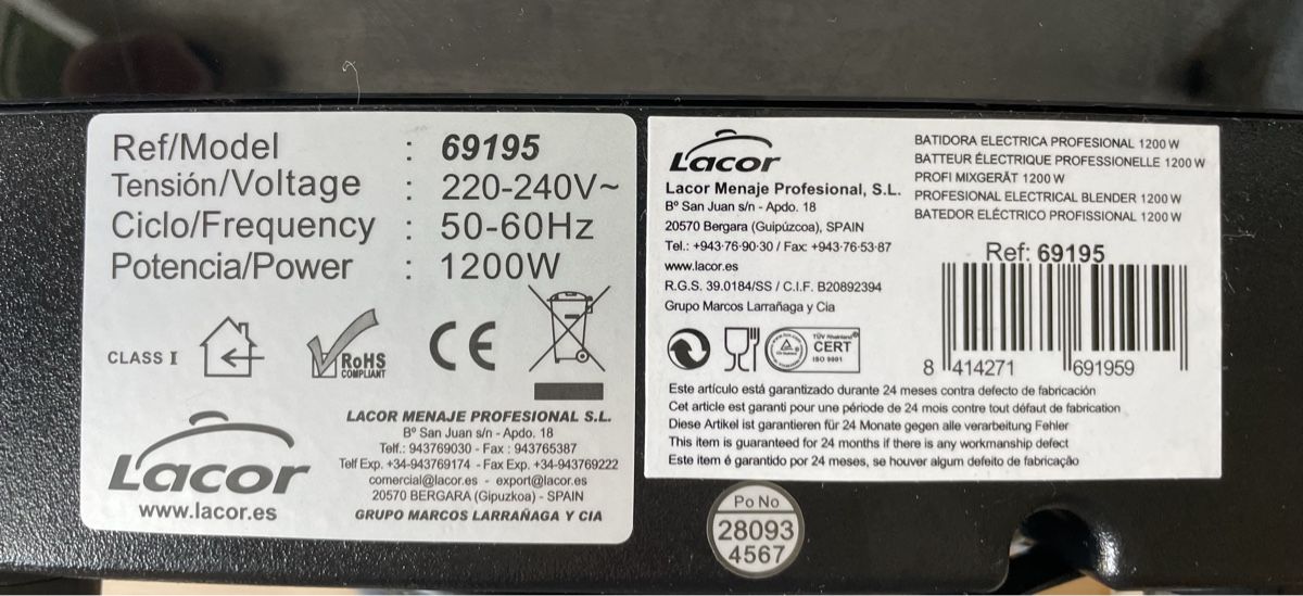 Elettrodomestici da cucina: LACOR Profi Mixgerät 1200 w – Usato da Mollis venduto da Natalkakotalka 7
