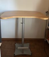 Stehtisch höhenverstellbar Holzplatte Metallfuss gebraucht
