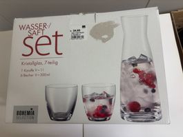 Bohemia Wasserset/Saftset, Kristallglas, 7-teilig, Neu!Nr.10