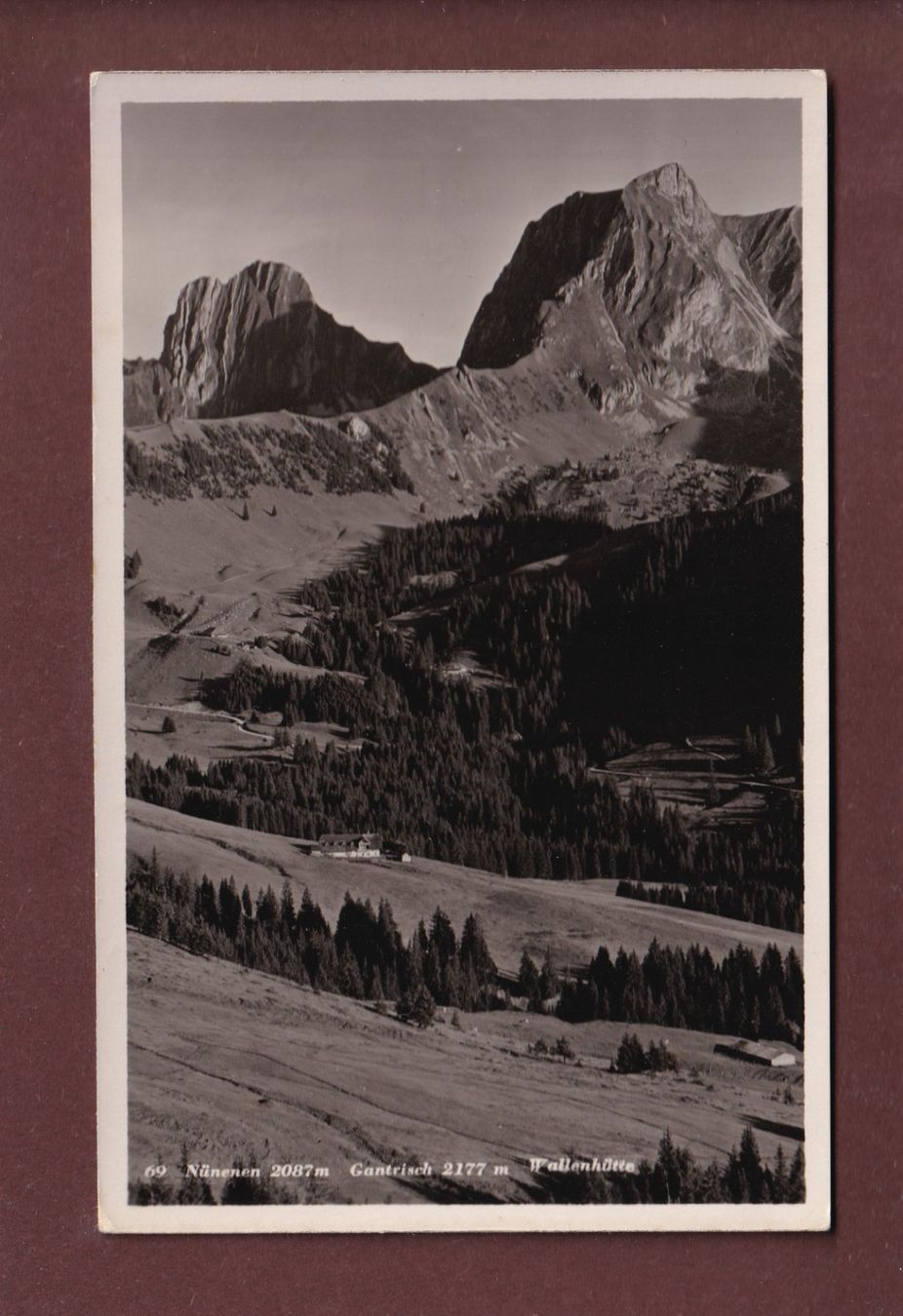 Cartoline postali: NÜNENEN - Gantrisch - 1938 – Usato da Pully venduto da nicecards