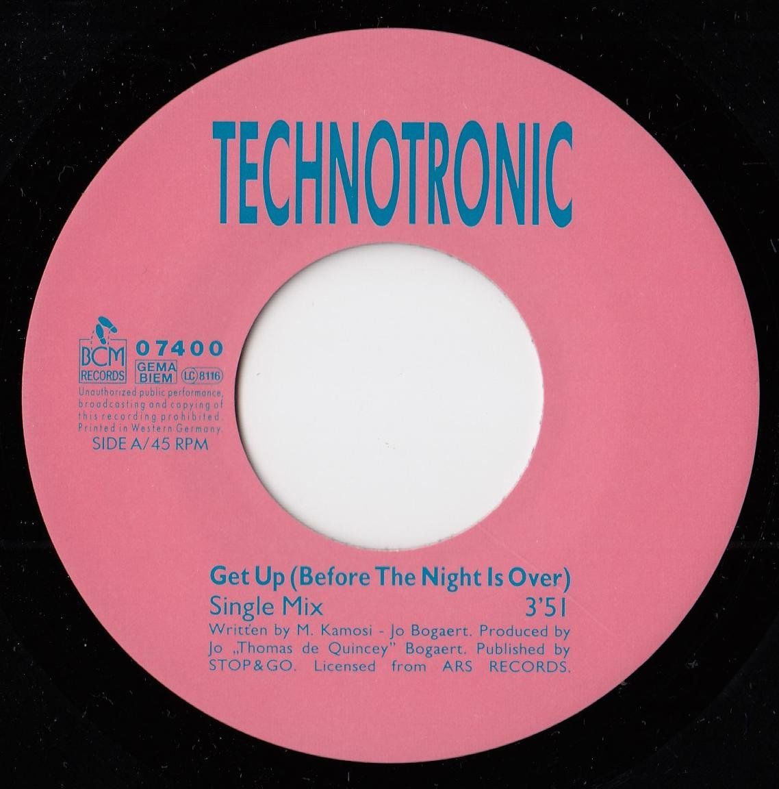Dischi in vinile: Technotronic Vinyl Single von 1990 – Usato da Volketswil venduto da Abcrecords 2
