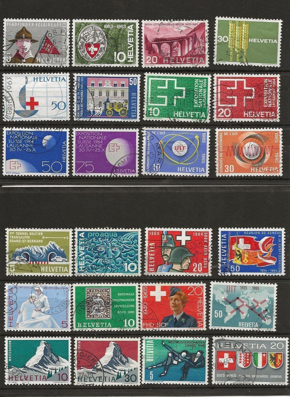 Tutti i francobolli: CH Propagande 1963 65 – Usato da Sion venduto da PierreP01