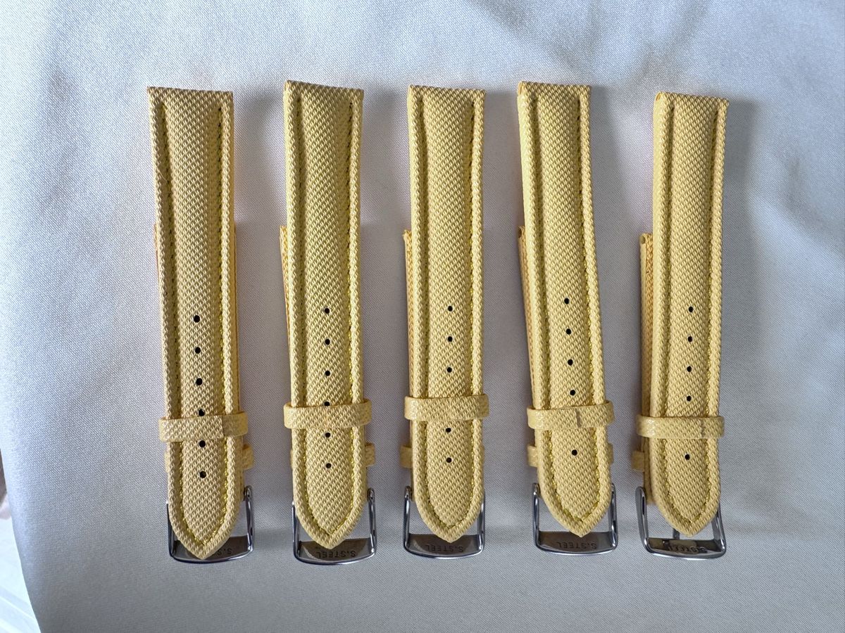 Bracciali & Braccialetti: 5x Yellow Fabric Watch Straps - 20mm Lug Width – Nuovo (secondo la descrizione) da Zürich venduto da 613_g8jy 3