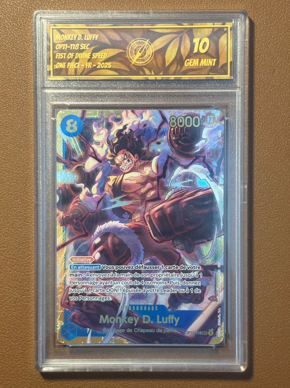 Bandai Carte collezionabili: Monkey D. Luffy OP11-118 SEC - SG 10 - Gem Mint - FR – Nuovo (secondo la descrizione) da Chêne-Bougeries venduto da Carte-Sauvage
