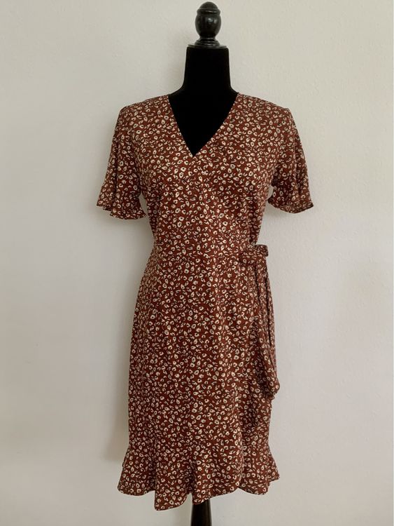 Only / Damen-Kleid / ONLTIRI-CARO S/S V-NECK LIN DRESS C