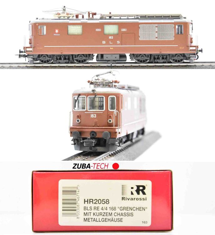 RIVAROSSI HR2734 - 4 Pantographes Pour Locomotive électrique Re 4/4 BLS - échelle HO 1/87 - Métal - Neuf Sous Blister