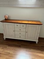 Landhaus Sideboard Weiss mit Holzplatte, toller Zustand