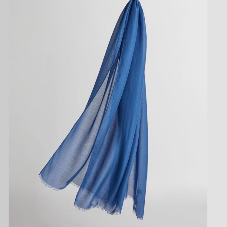 2-tlg. Seidentuch Set 70x70cm - Blaue & Rote Bandanas Für Damen