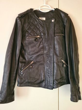 COTTON CANDY LEDERJACKE SCHWARZ GR.S