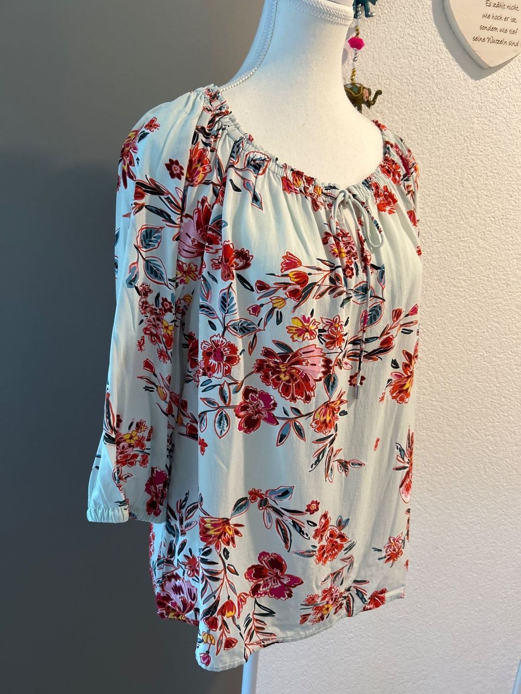 Camicette: Blusenshirt mint mit Muster von Street One Gr. 38 – Usato da Brunnen venduto da Nala2929 2