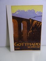 Postkarte Anton Trieb Plakat für die Gotthard Bahn SBB 1925