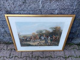 The Bury Hunt Jagdbild / Farbstich aus England