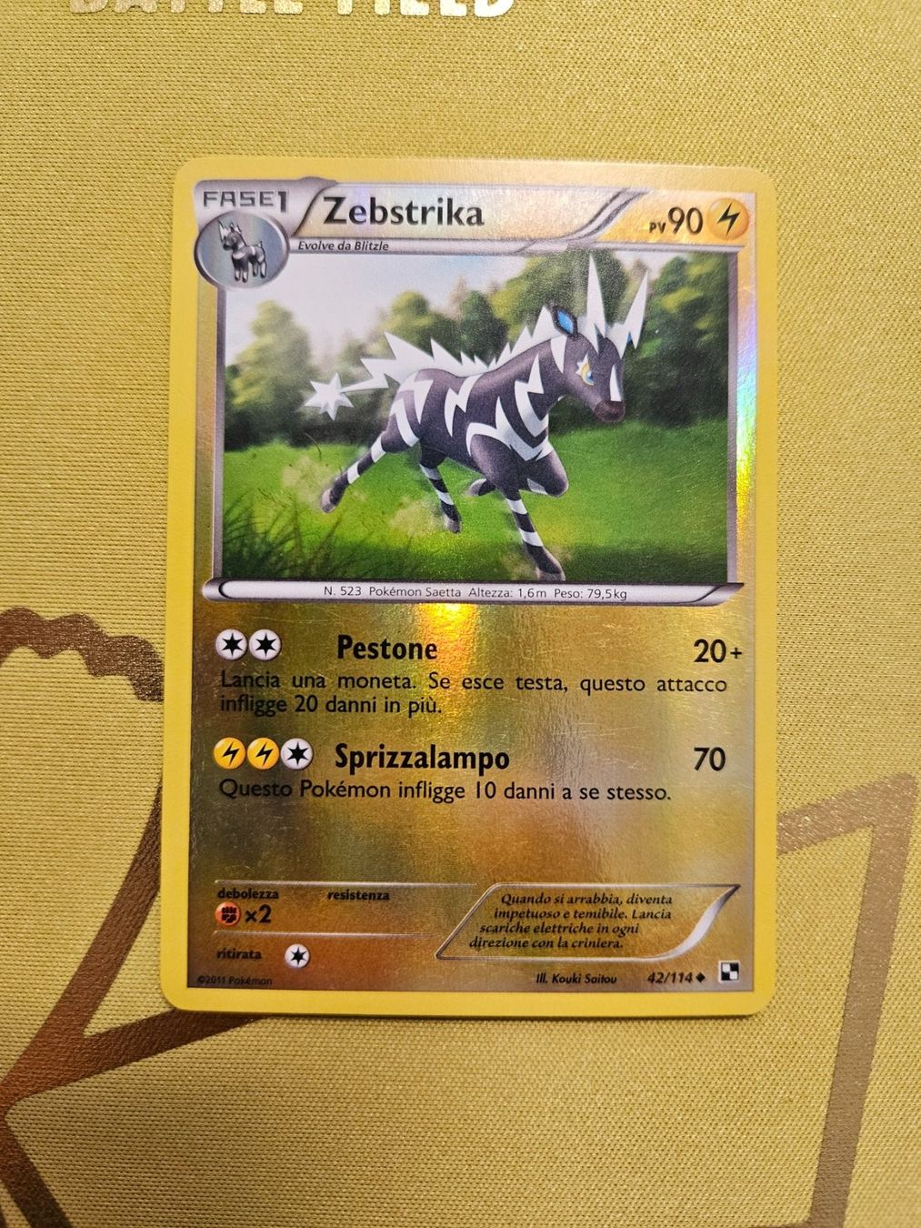 Pokémon Carte collezionabili: Black and White - Zebstrika – Usato da Bellinzona venduto da Pokemarco
