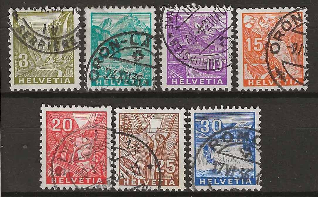 Tutti i francobolli: CH194 - Paysages 1934 obl. – Usato da Trélex venduto da Phil_Albert