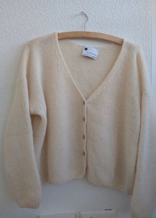 Cardigan, Strickjacke Wolle creme M colette