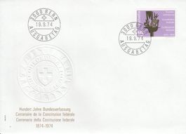 1974 558-60 3 FDC Bundesverfassung Sporthilfe Eidg. Post