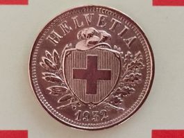 2 Rappen 1932 -vz, nur 1,5 Mio!