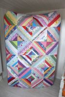 Quilt Patchwork Tagesdecke Plaid - Farbenspiel 126 x 187 cm