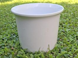 TOP ZUSTAND Keramik Blumentopf, weiss