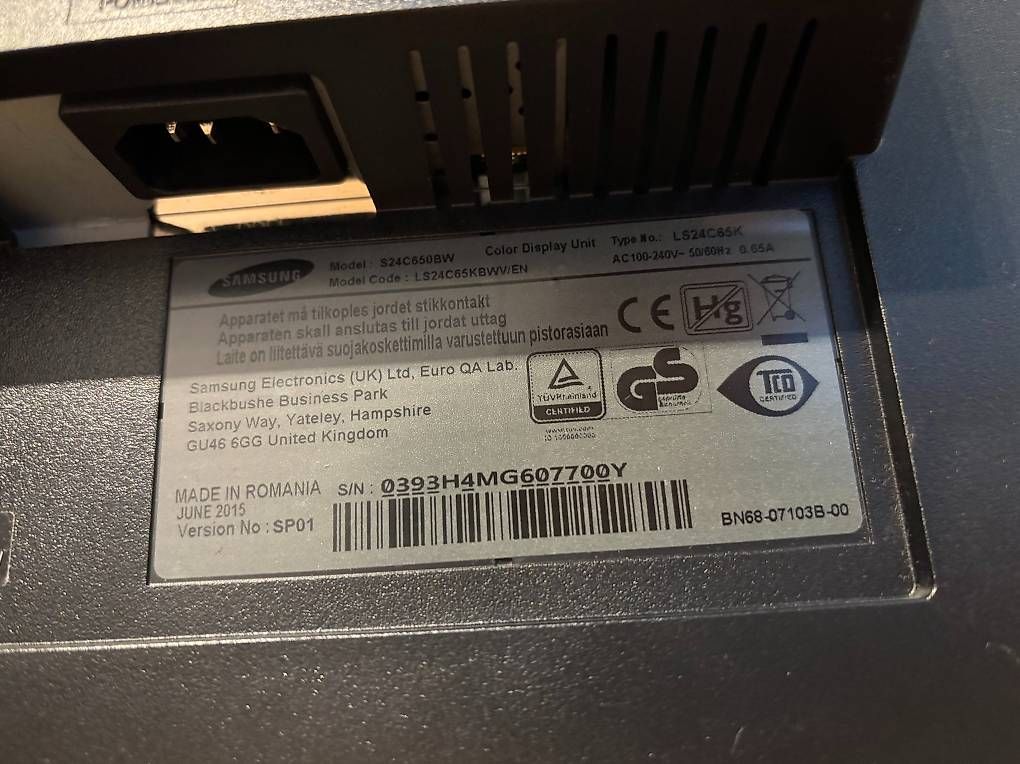Samsung Monitor: Ecran Samsung 24" S24C650BW – Usato da Colombier NE venduto da mim_k8mq 4