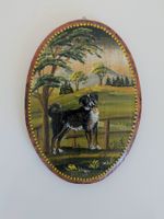 APPENZELLER BAUERNMALEREI VON H. NEF - SENNENHUND / BLÄSS