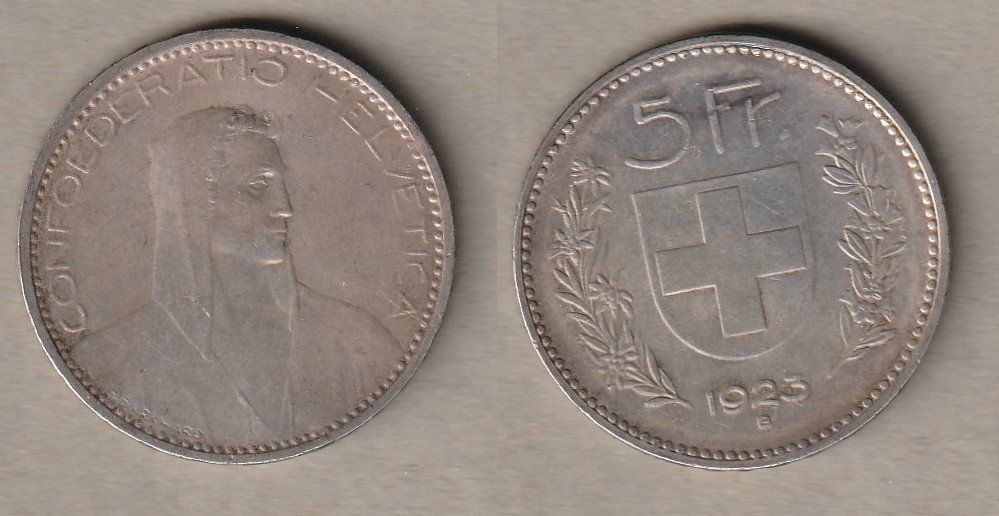 Tutti le monete: Grosser Fünfliber 1923 – Usato da Allschwil venduto da Coinfreak