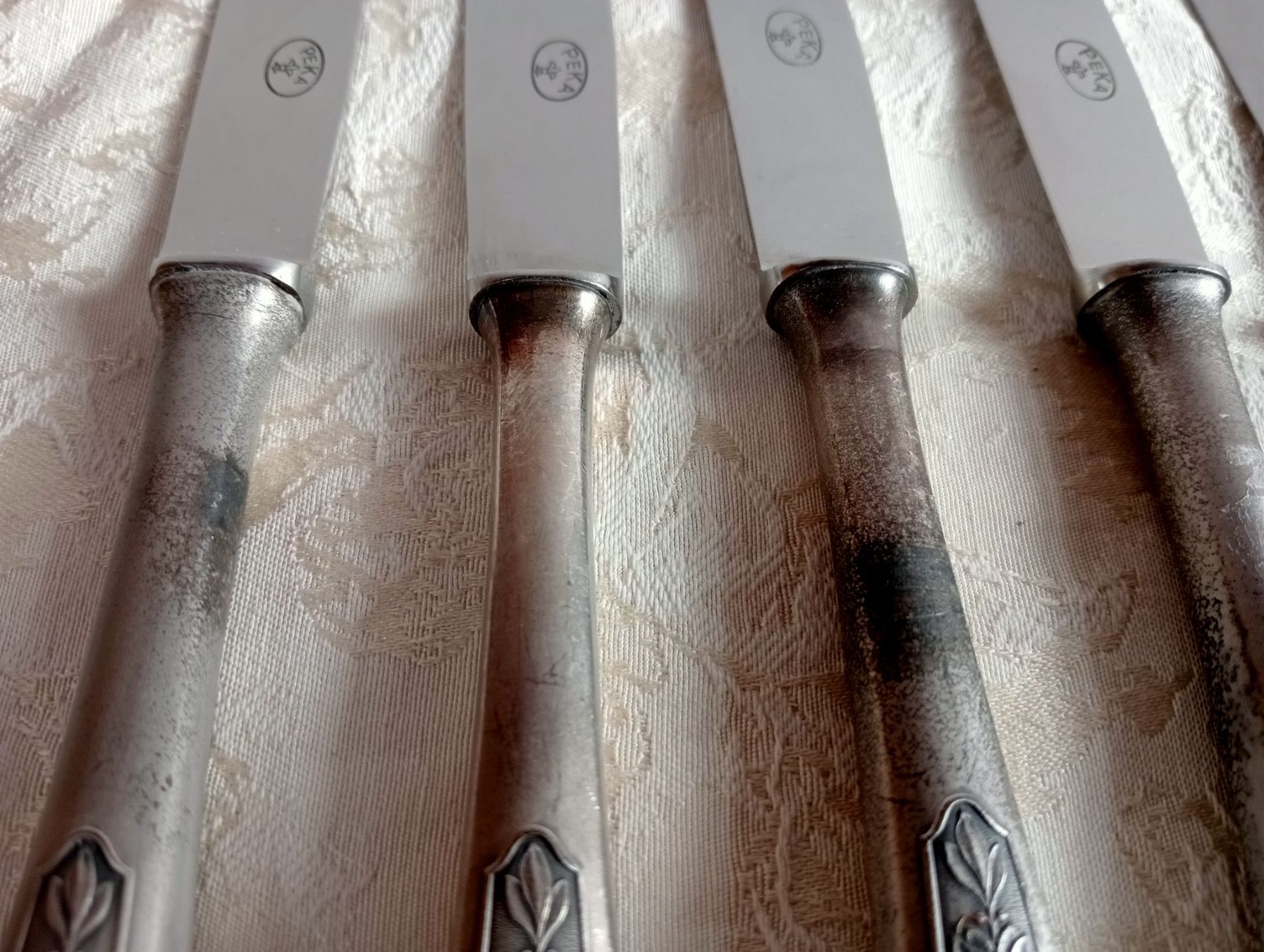 Besteck: 7 Messer 90/27 PEKA Schützengesellschaft Gewehre versilbert – Gebraucht aus Oberdorf BL von Barocki888 9