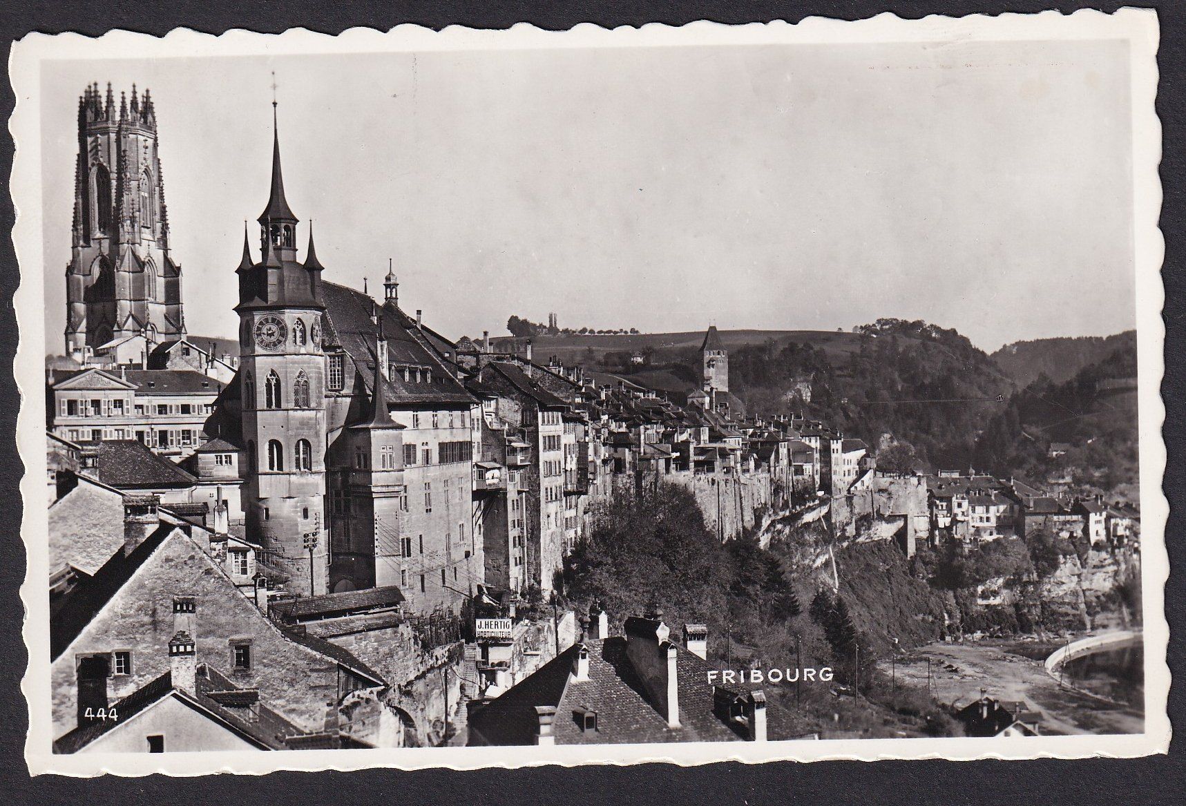Cartoline postali: Fribourg Teilansicht Feldpoststempel – Usato da Olten venduto da clotaldi