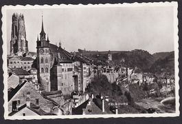 Fribourg Teilansicht Feldpoststempel