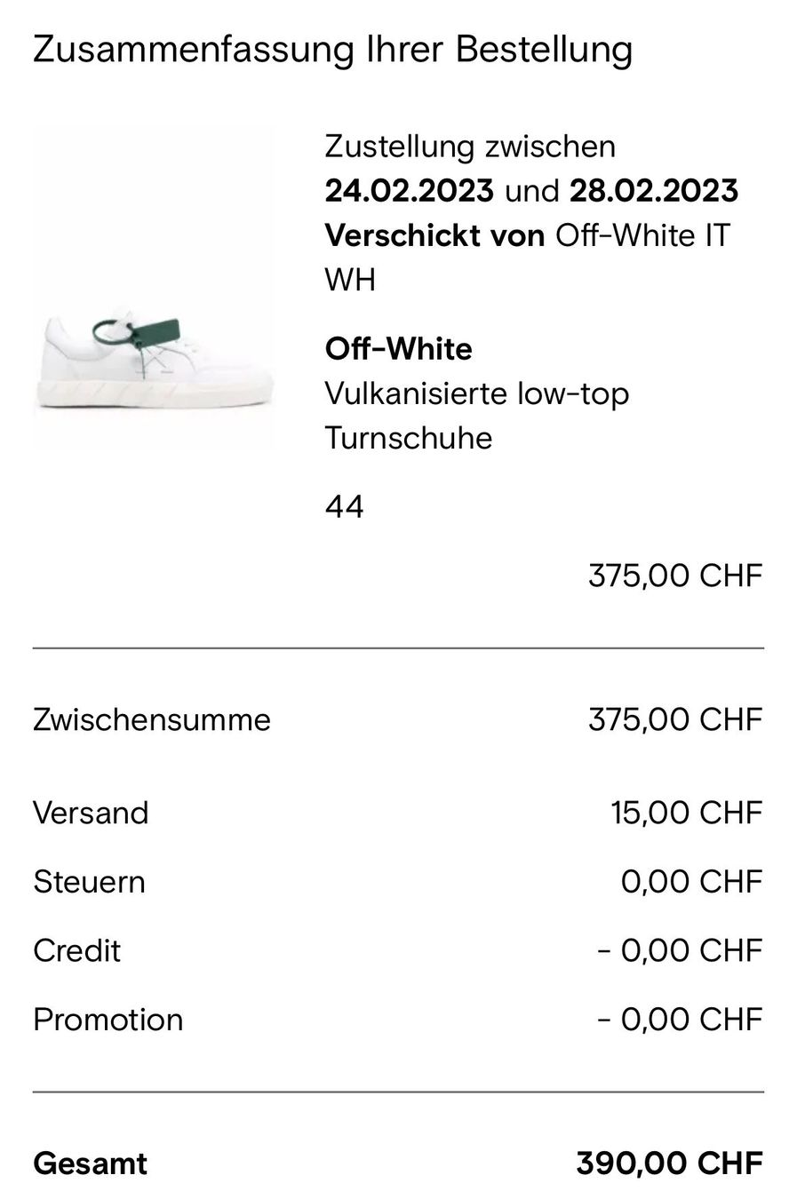 Off-White Herrenschuhe: Off-White low Vulcanized sneakers Grösse 44  - weisses Leder – Gebraucht aus Staufen von Bambotscha 3
