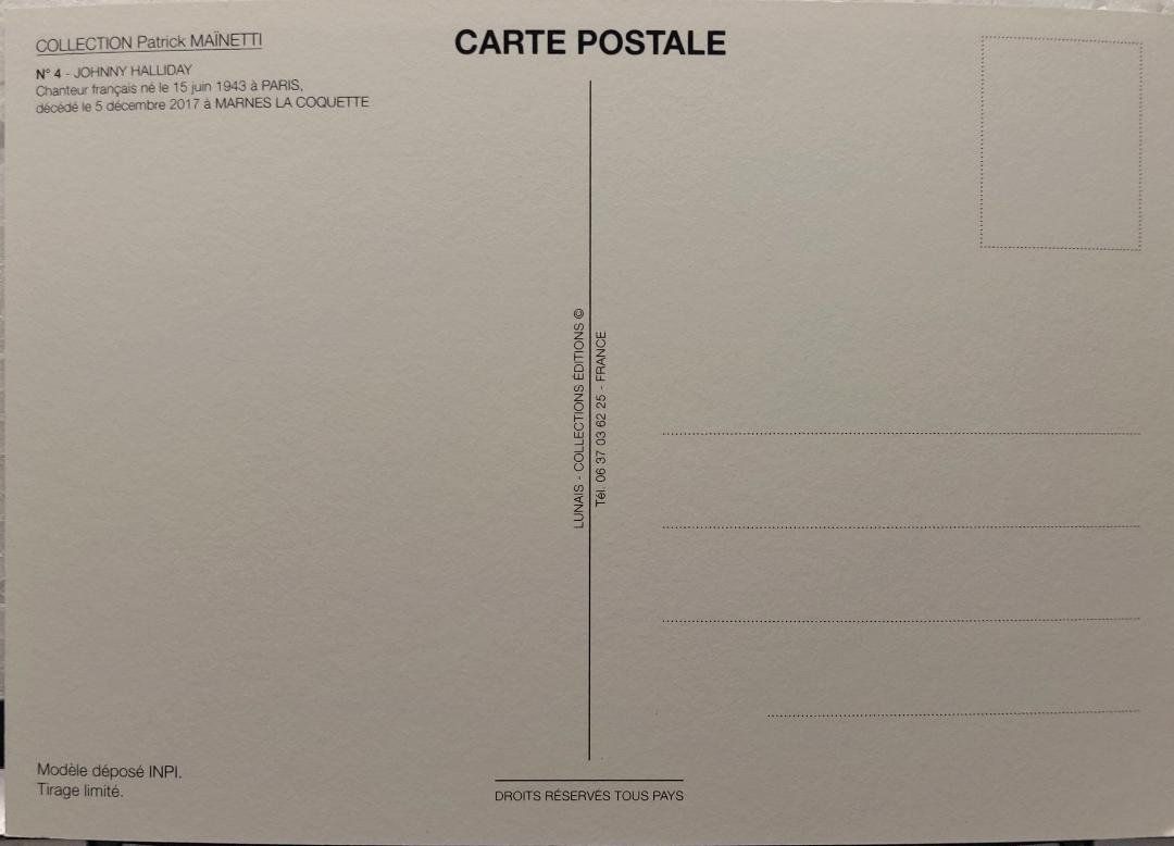 Cartoline postali: JOHNNY HALLIDAY  no 4 – Nuovo (secondo la descrizione) da Delémont venduto da Domdom1 1