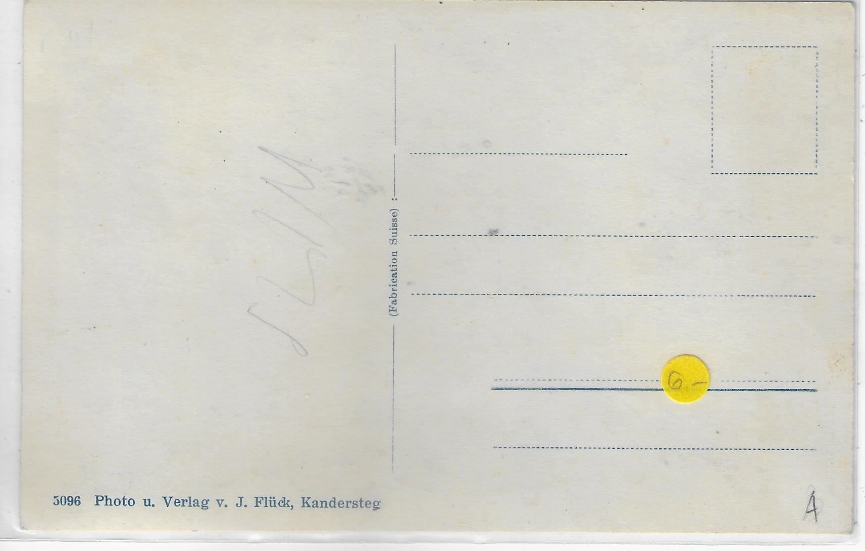 Cartoline postali: Gasterntal - Hotel Selden mit Balmhorn – Usato da Ettingen venduto da Kartenplanet 1